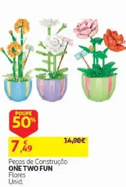 Auchan Pecas de Construcao One Two Fun Flores promoção