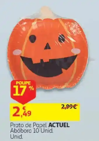 Prato de Papel Abóbora