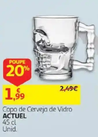 Copode cerveja de vidro