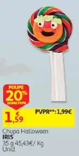 Auchan Chupa Halloween Iris promoção