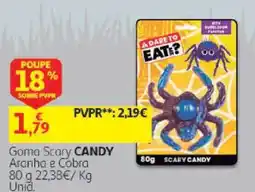 Auchan Goma Scary Candy Aranha e Cobra promoção