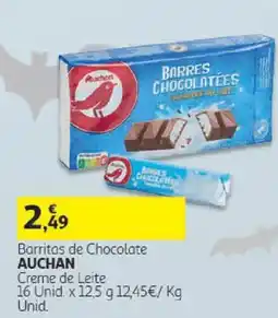 Auchan Barritas de Chocolate Auchan promoção