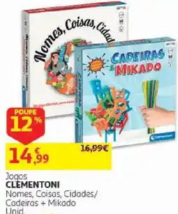 Auchan Jogos clementoni nomes, coisas, cidades/ cadeiras + mikado promoção
