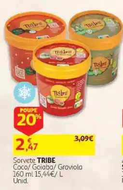 Auchan Sorvete tribe coco goiaba graviola promoção