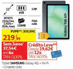 Auchan Tablet samsung galaxy a11 + wi-fi promoção