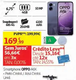 Auchan Smartphone oppo a6k promoção