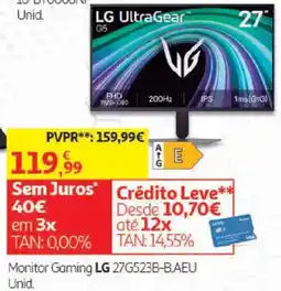 Auchan Monitor Gaming LG 27G523B-BAEU promoção