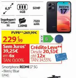 Auchan smartphone redmi 17 5g promoção