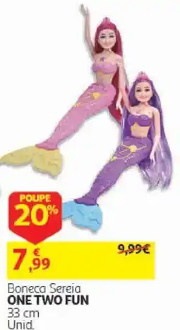 Auchan Boneca Sereia One Two Fun promoção