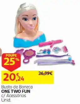Auchan Busto de Boneca One Two Fun promoção