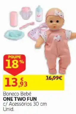 Auchan Boneco Bebé One Two Fun promoção