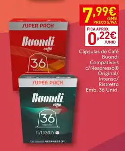 Recheio Cápsulas de Café Buondi promoção