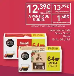Recheio Cápsulas de Café Dolce Gusto Gama promoção