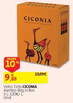 Auchan Vinho Tinto Ciconia promoção