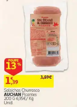 Auchan Salsichas Churrasco Auchan Picantes promoção