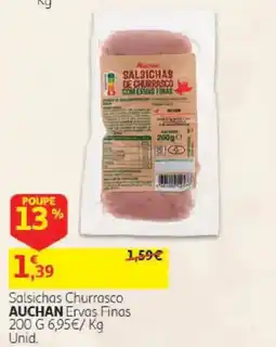 Auchan Salsichas Churrasco Auchan Ervas Finas promoção