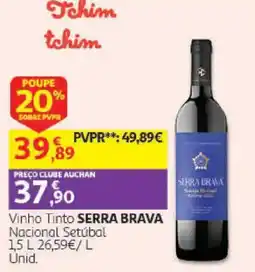 Auchan Vinho Tinto Serra Brava promoção