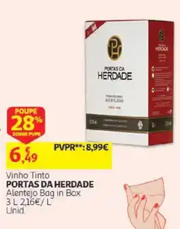 Auchan Vinho Tinto Portas da Herdade promoção