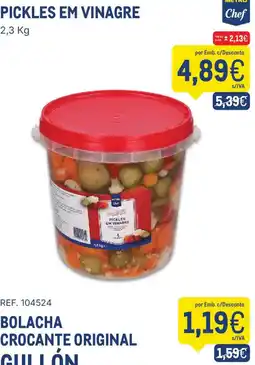 Makro Pickles em vinagre metro chef promoção