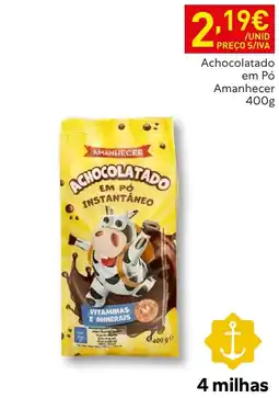 Recheio Achocolatado em pó instantâneo amanhecer promoção