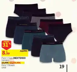 Auchan Pack 5 Slips Inextenso Homem promoção