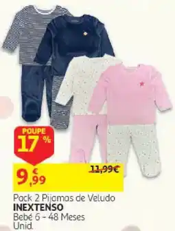 Auchan Pack 2 Pijamas de Veludo Inextenso promoção