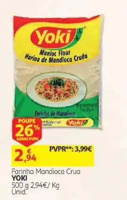 Auchan Farinha Mandioca Crua Yoki promoção