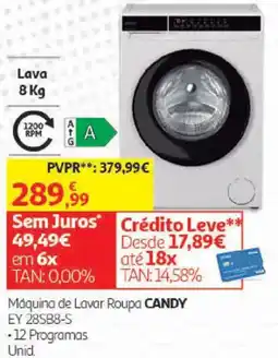Auchan Máquina de lavar roupa candy promoção