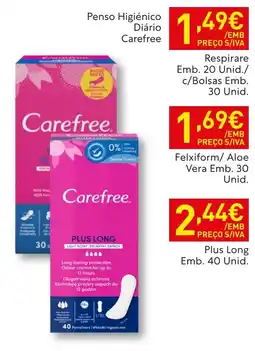 Recheio Penso Higiênico Diário Carefree promoção