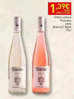 Recheio Vinho lisboa mundus leve branco/ rosé promoção