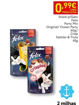 Recheio Snack p/Gato Felix Party Mix Original/Ocean Party promoção