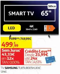Auchan Tv samsung tu65u8005huxxc promoção