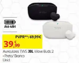 Auchan Auriculares TWS JBL Wave Buds 2 promoção