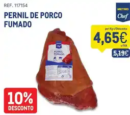 Makro Pernil de porco fumado metro chef promoção