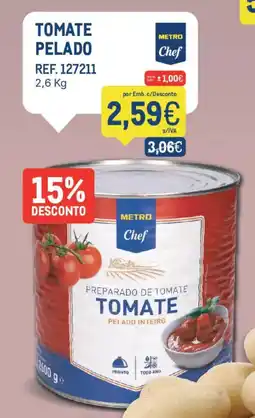 Makro tomate pelado metro chef promoção