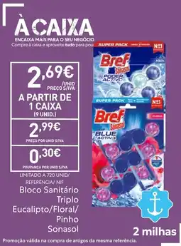 Recheio Bref Sonasol Bloco Sanitário Triplo Eucalipto/Floral/Pinho promoção
