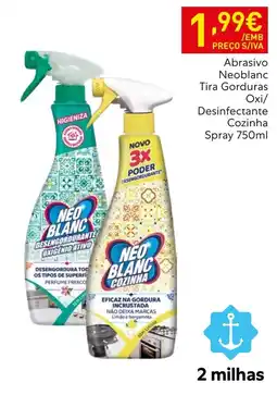 Recheio Abrasivo Neoblanc Tira Gorduras Oxi/Desinfectante Cozinha Spray promoção