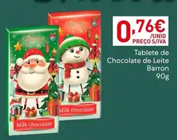 Recheio Tablete de Chocolate de Leite Barron promoção
