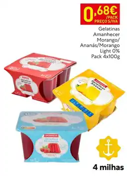 Recheio Gelatinas Amanhecer Morango/Ananás/Morango Light 0% promoção