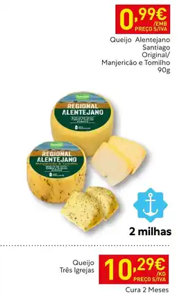 Recheio Queijo Alentejano Santiago Original/Manjericao e Tomilho promoção
