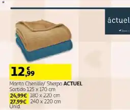 Auchan Manta Chenille/ Sherpa ACTUEL promoção