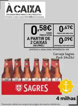 Recheio Cerveja Sagres promoção