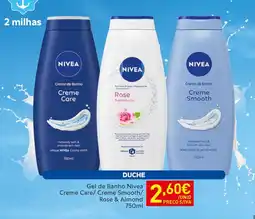 Recheio Gel de Banho Nivea Creme Care/ Creme Smooth/ Rose & Almond promoção