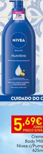 Recheio Nivea body milk nutritivo promoção