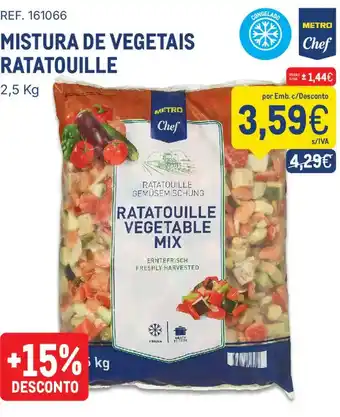 Mistura de vegetais ratatouille metro chef