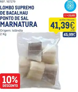 Makro Lombo supremo de bacalhau ponto de sal marnatura promoção