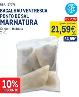Makro Bacalhau ventresca ponto de sal marnatura promoção