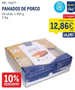 Makro Panados de porco metro chef promoção