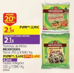 Auchan Tortilhas de Milho Mexifoods promoção
