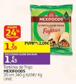 Auchan Tortilhas de Trigo Mexifoods promoção